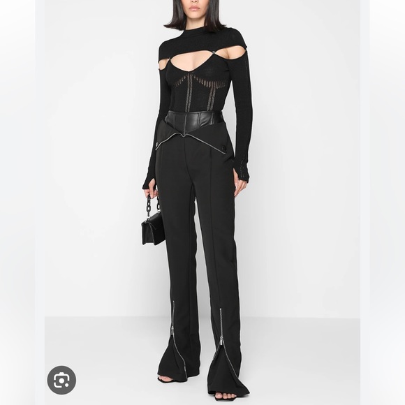 Maniere De Voir Pants - • Maniere De Voir • Women’s CORSET ZIP TROUSERS
Black 14